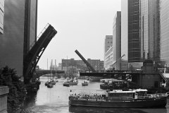 raised bridges over chicago river