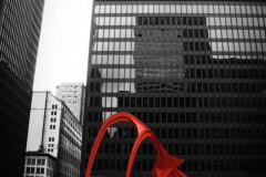 red calder sculpture