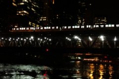 el crossing river at night