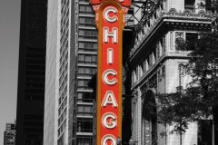 red chicago theater sign