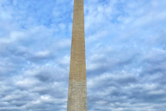 washington monument with flags