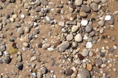 rocks in sand