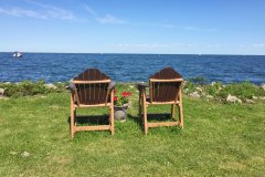 chairs overlooking lake st clair