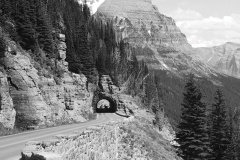 glacier mountain with road montana