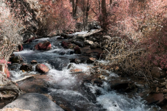 river and rocks infrared